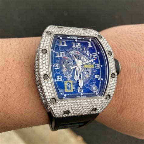 richard mille iced out|Richard Mille watch price.